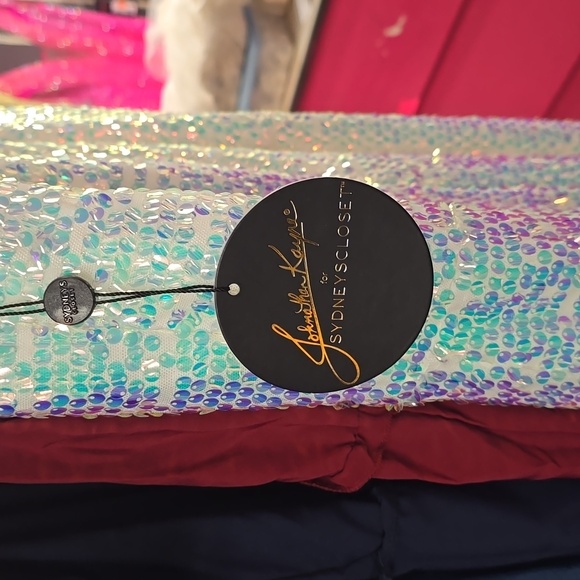 White Sequined Prom Dress - Picture 4 of 4